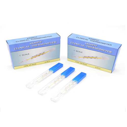 Factory Price High Quality Medical Red Liquid Glass Armpit Rectal Oral Clinical Mercury Thermometer for Sale