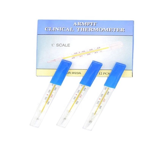Factory Price High Quality Medical Red Liquid Glass Armpit Rectal Oral Clinical Mercury Thermometer for Sale