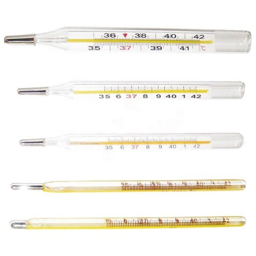 Factory Price High Quality Medical Red Liquid Glass Armpit Rectal Oral Clinical Mercury Thermometer for Sale